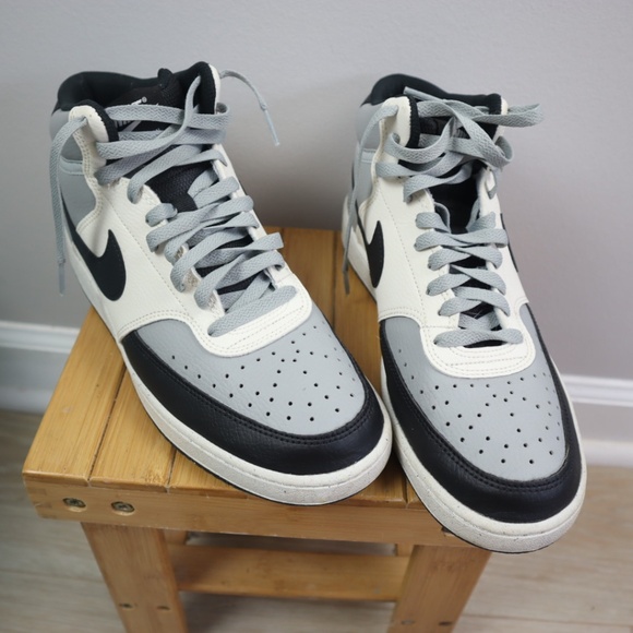 Nike Court Vision Mid – Black/Grey – Excellent Condition – Men’s 8.5 - Picture 1 of 7